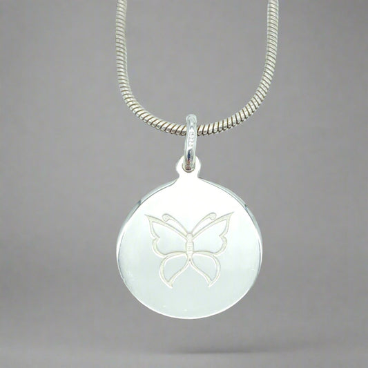 Rear of Sterling Silver Necklace with Sister Pendant by My Silver Wish
