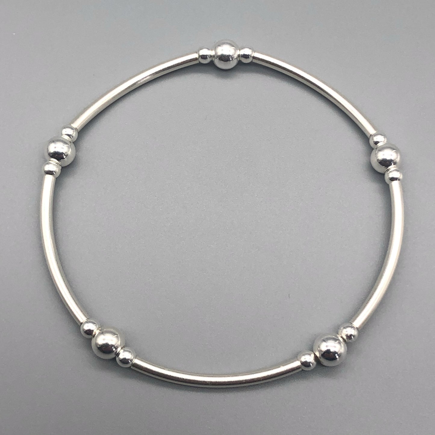 Stack filler sterling silver hand-made women's stacking bracelet by My Silver Wish