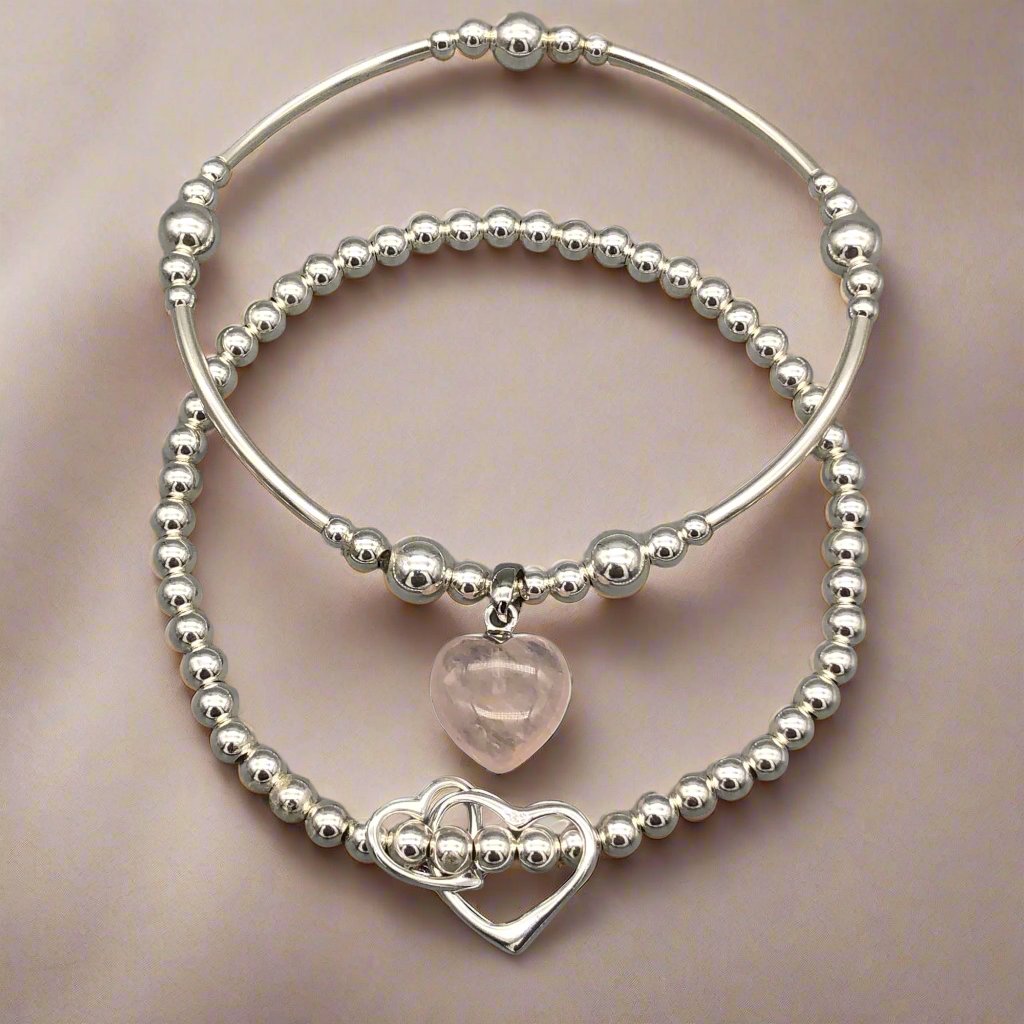 Sterling Silver Rose Quartz Bracelet Sterling Silver Rose Quartz