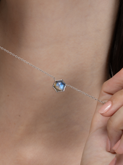 Labradorite Necklace in Sterling Silver