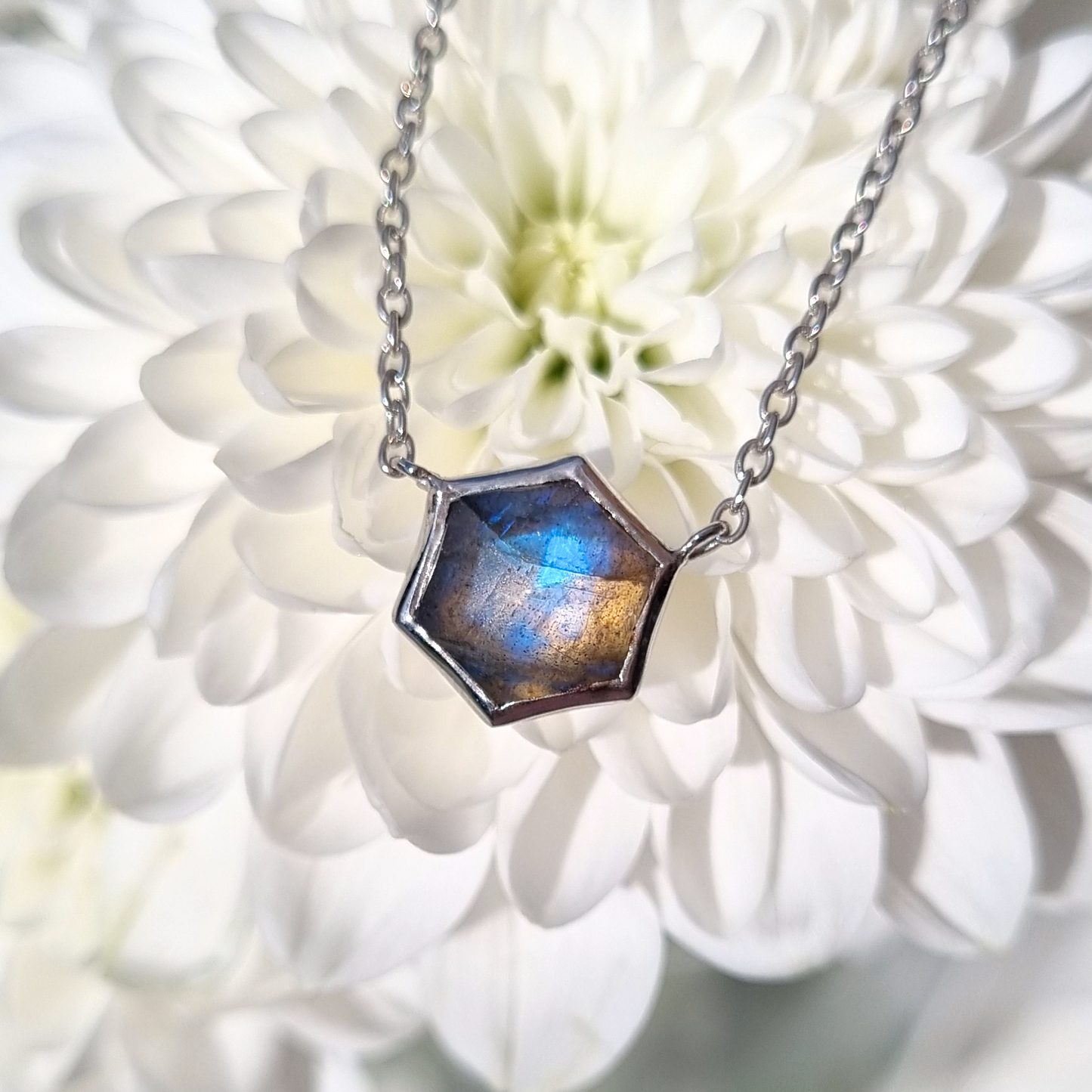Labradorite Necklace in Sterling Silver