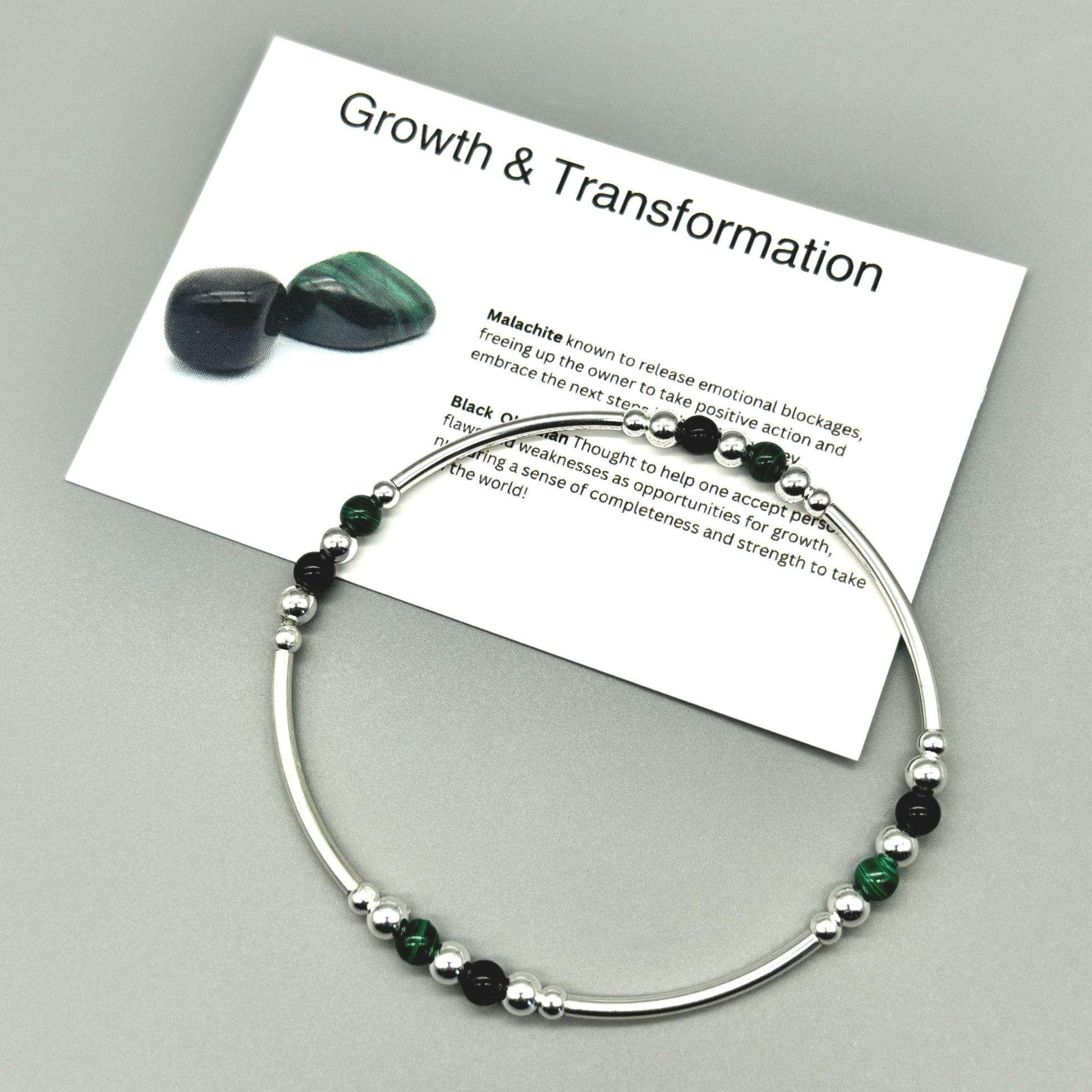 Crystal healing bracelet for personal growth and transformation by My Silver Wish