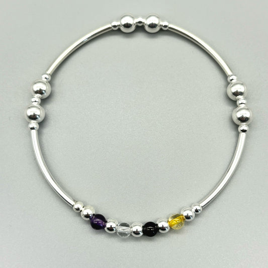 Crystal healing bracelet for Protection by My Silver Wish