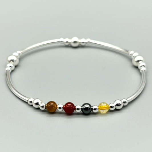 Crystal healing bracelet for willpower by My Silver Wish