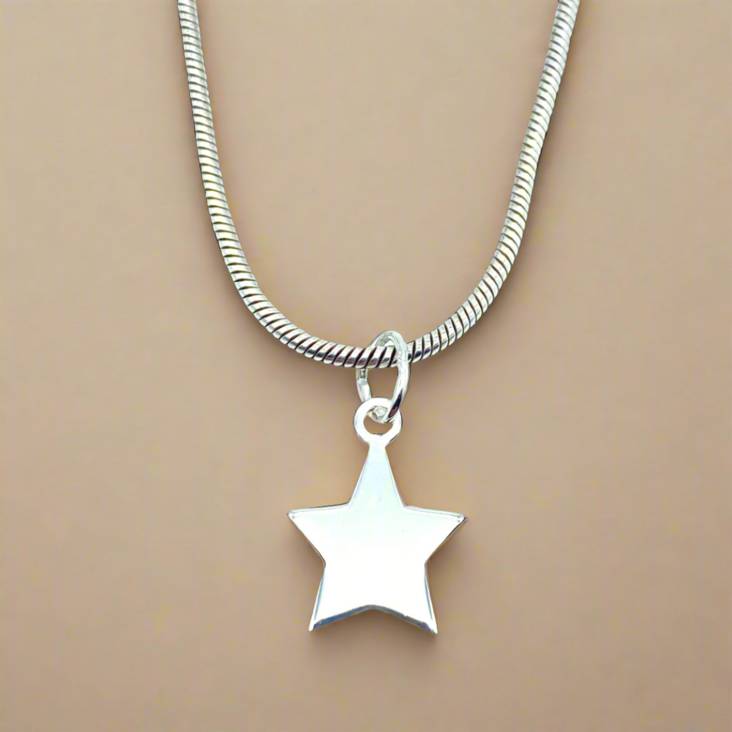 Sterling Silver Necklace with Star Pendant by My Silver Wish