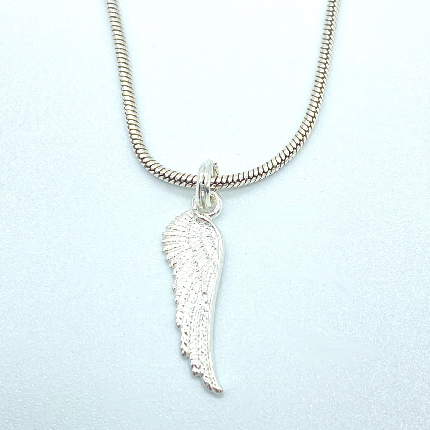 Sterling Silver Necklace with Angel Wing Pendant by My Silver Wish