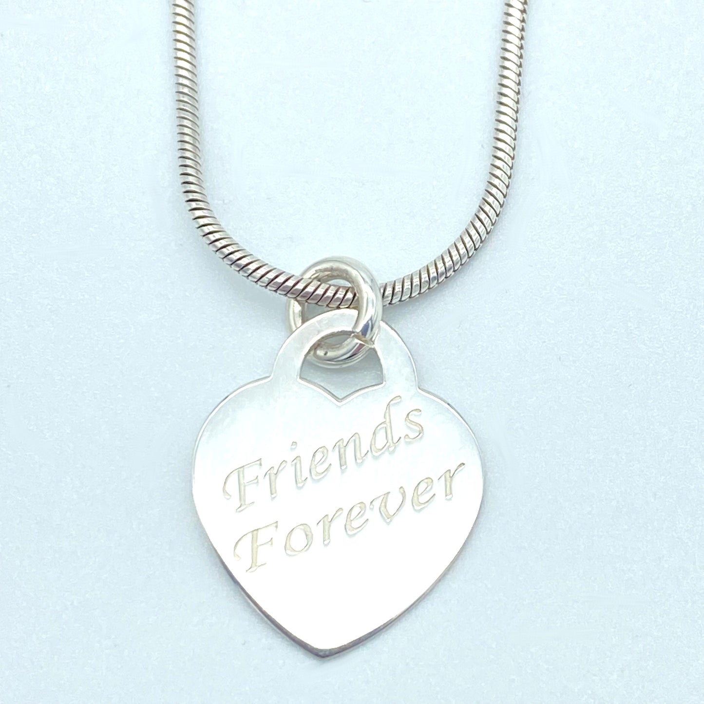 Sterling Silver Necklace with "Friends Forever" Pendant by My Silver Wish