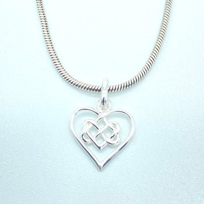Sterling Silver Necklace with Infinity Heart Pendant by My Silver Wish