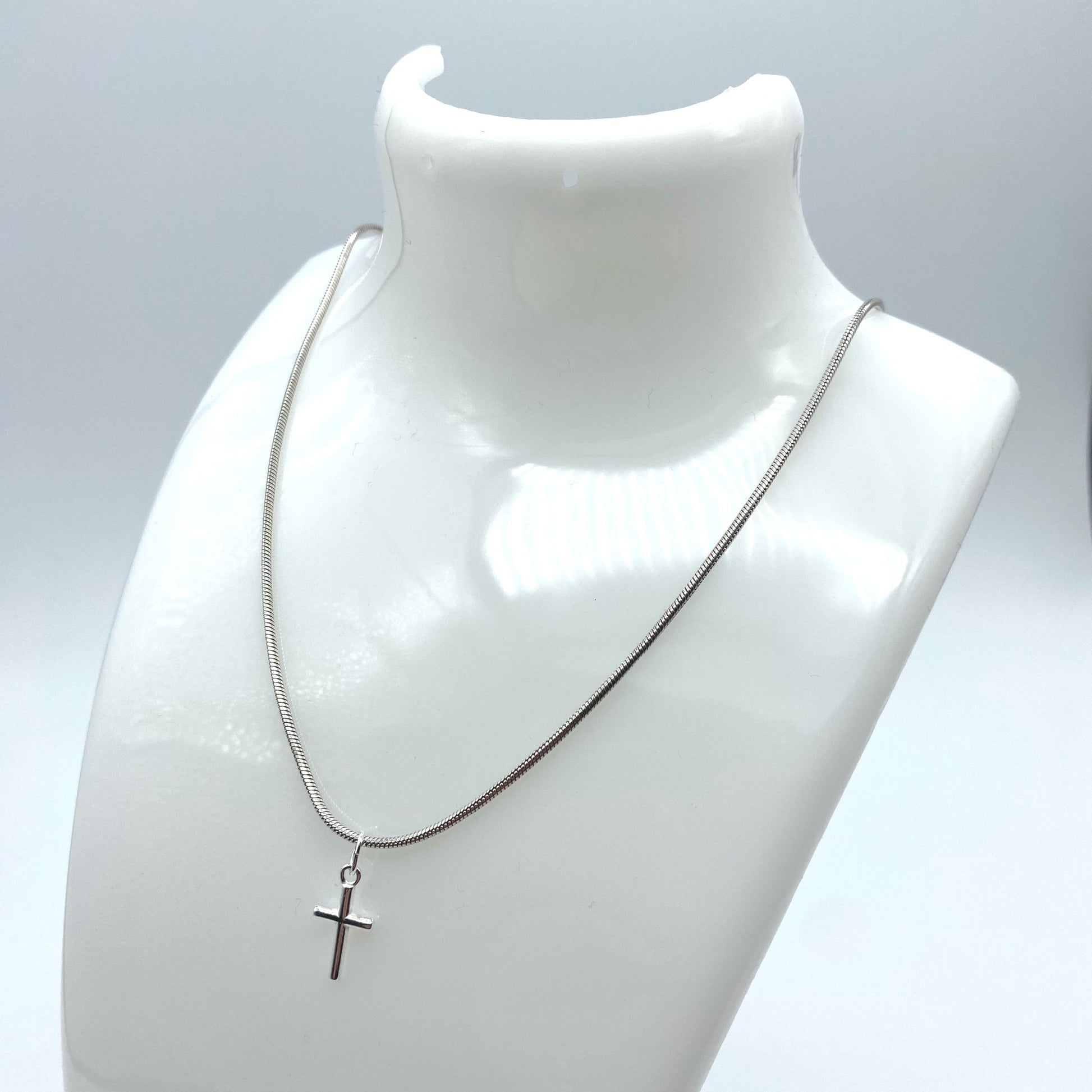 Sterling Silver Necklace with Cross Pendant by My Silver Wish