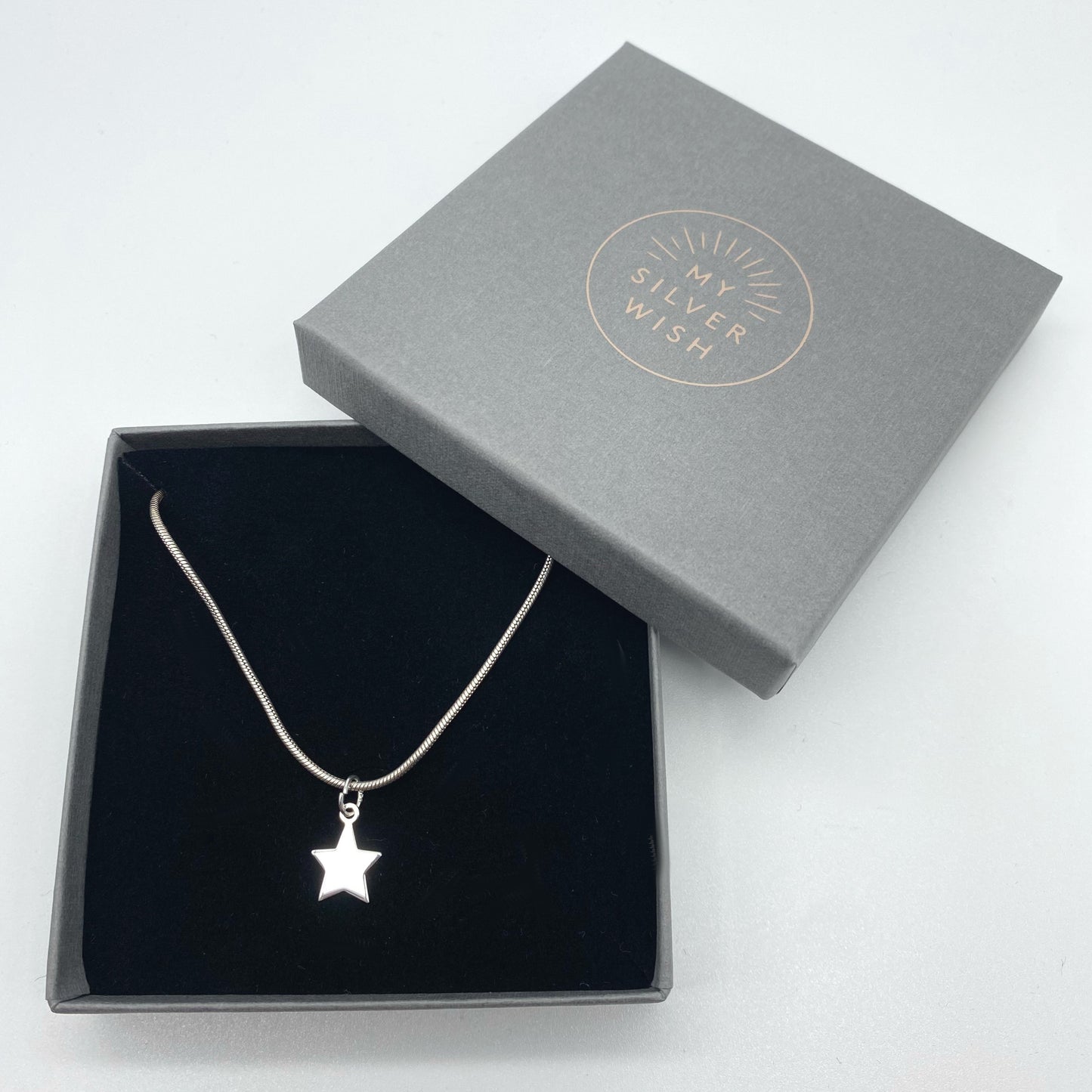Sterling Silver Necklace with Star Pendant by My Silver Wish