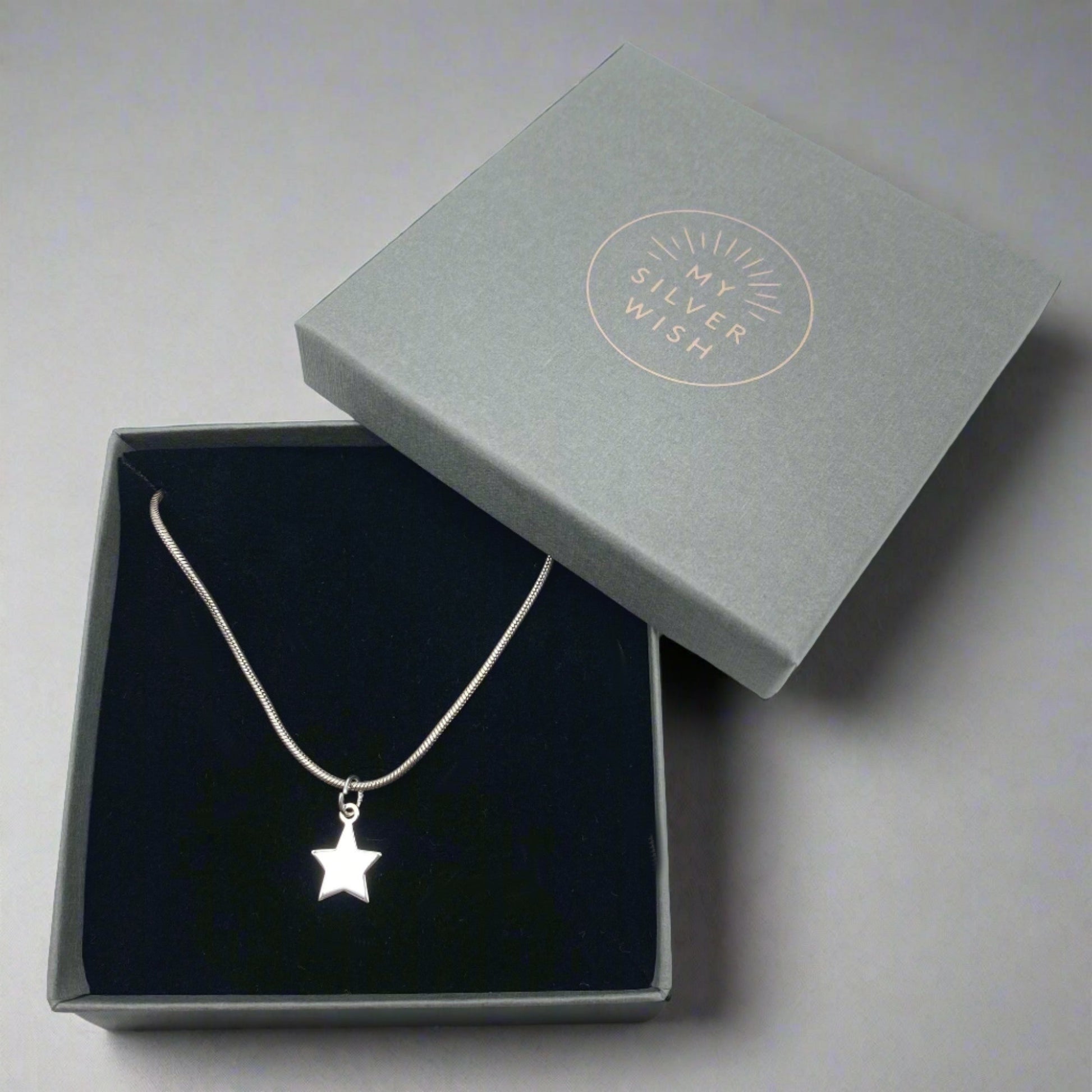 Sterling Silver Necklace with Star Pendant by My Silver Wish