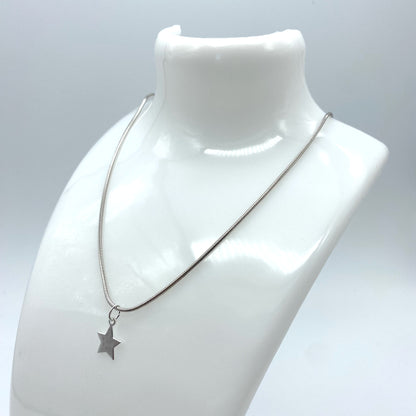 Sterling Silver Necklace with Star Pendant by My Silver Wish