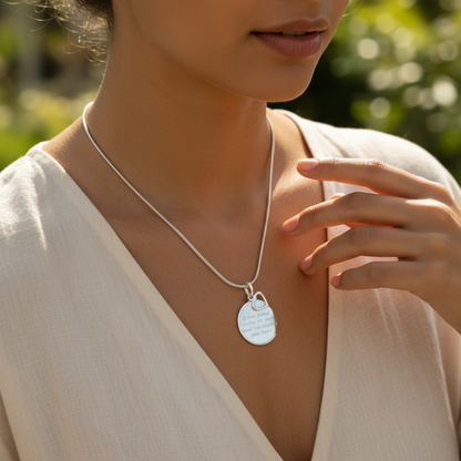 Sterling Silver Necklace with "True Friend" Pendant