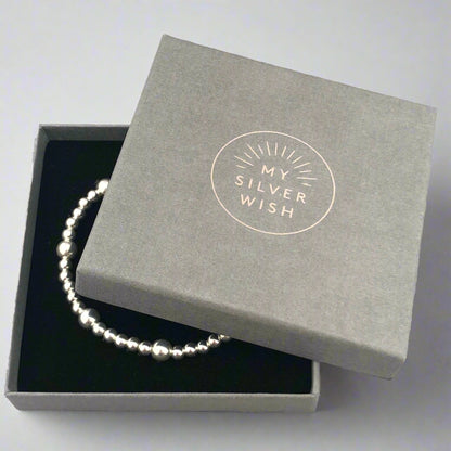 My Silver Wish Gift Box with charm bracelet inside