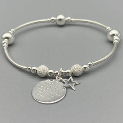 "Good friends are like stars..." sterling silver stacking bracelet for her by My Silver Wish